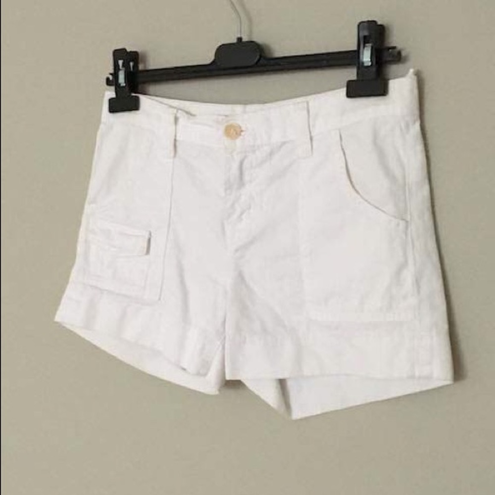 J BRAND Cadet White Cotton Shorts